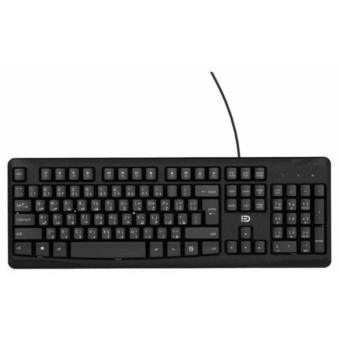 FD Wired Standard Keyboard , Black - 9100P