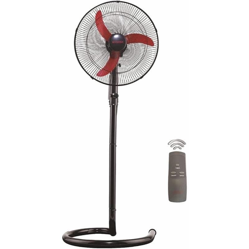 Fresh Shabah Stand Fan With Remote Control, 18 Inch, Black Red - Fresh-500004558