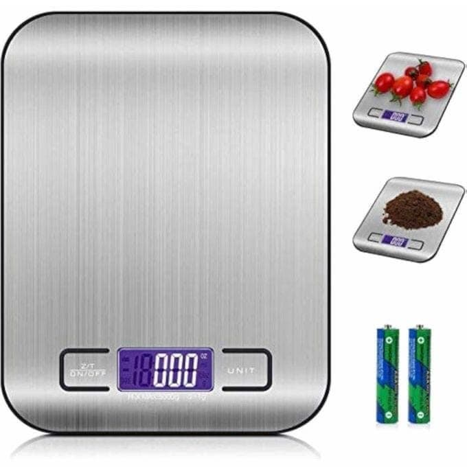 Digital Kitchen Scale, 10 KG - Silver