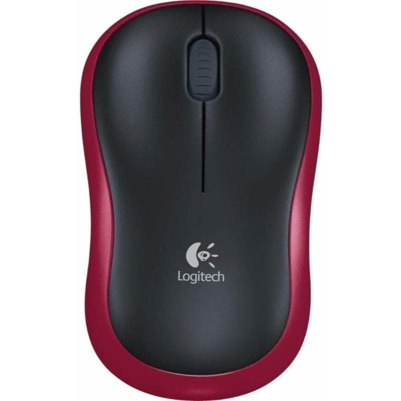Logitech M185 Wireless Optical Mouse, Red Black - 910-002240