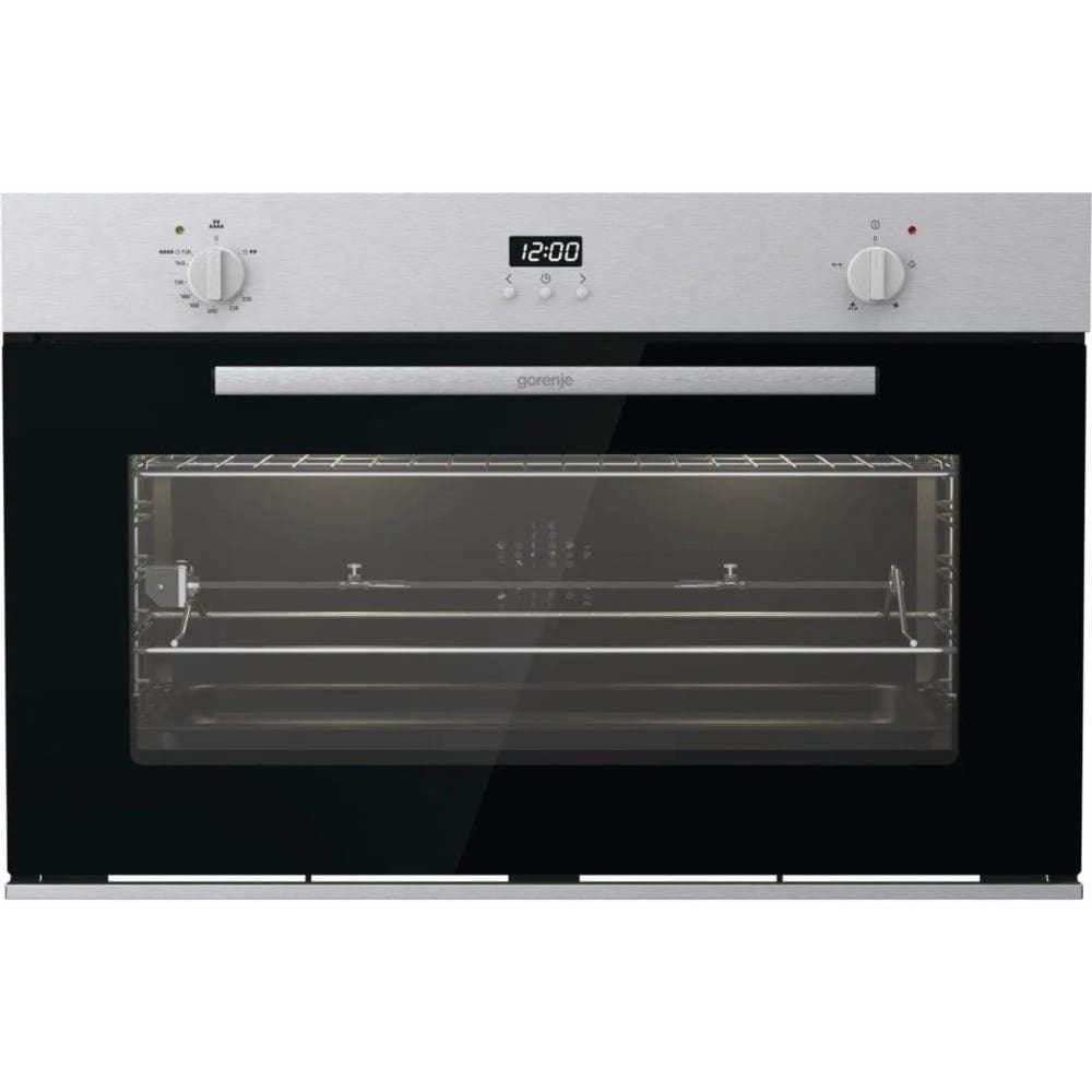 Gorenje Essential Line Built-In Gas Oven With Electric Grill, 90 cm, 88 Liter, Stainless Steel - BOG9832E01X