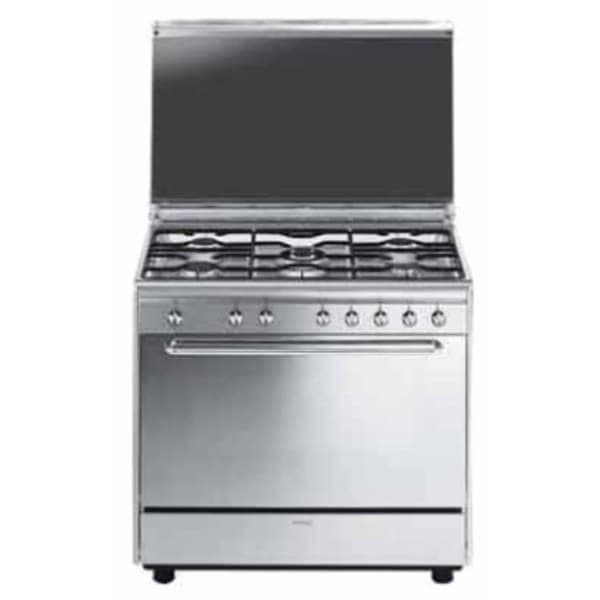 SMEG Gas Cooker with Oven, 5 Burners, 90 cm, Stainless Steel - SX91VJME