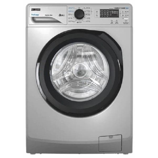 Zanussi PerlaMax Digital Front Load Full Automatic Washing Machine, 8 Kg, Silver - ZWF8240SB5
