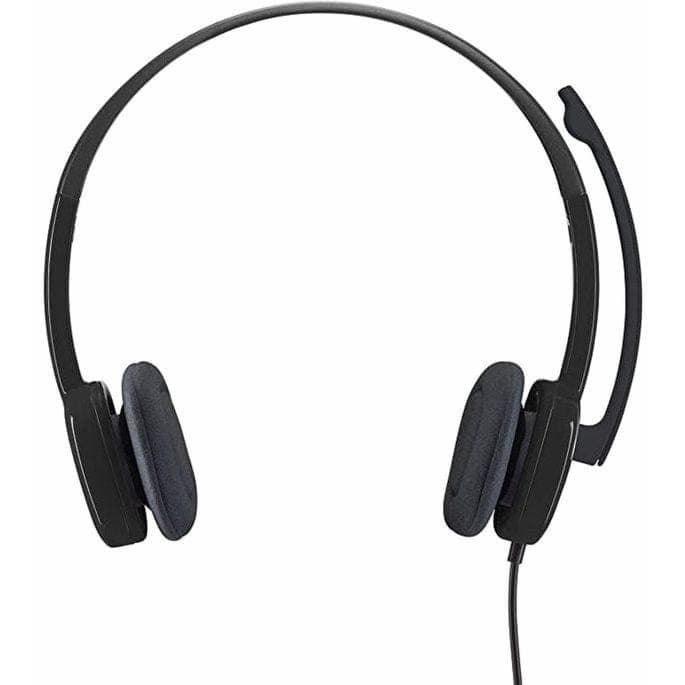 Logitech H151 Wired On-Ear Headphone with Mic, Noise Cancellation, Black - 981-000589