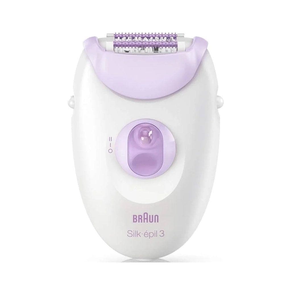 Braun Silk-épil 3 Corded Epilator, White Purple - SE3-000 ( International Warranty )