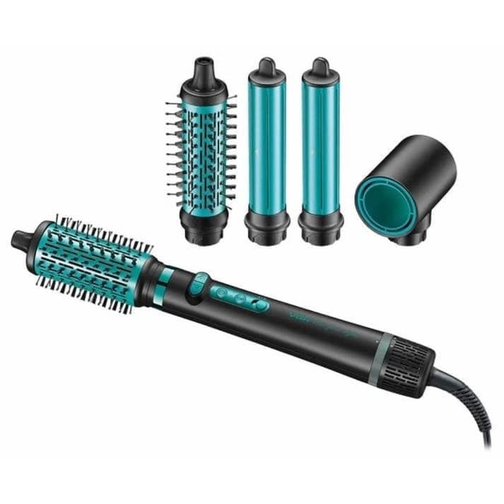 VGR Professional 5 in 1 Hot Air Hair Styler, 1500 Watt, Black Green - V-475 ( International Warranty )