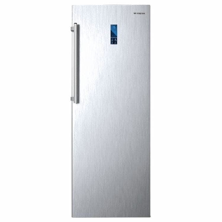 Fresh Digital Upright Deep Freezer, No Frost, 255 Liter, 6 Drawers, Stainless Steel - FNUMT301T
