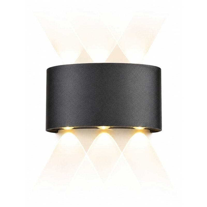 Bohemian Wall Light, 6 Lamp - Black