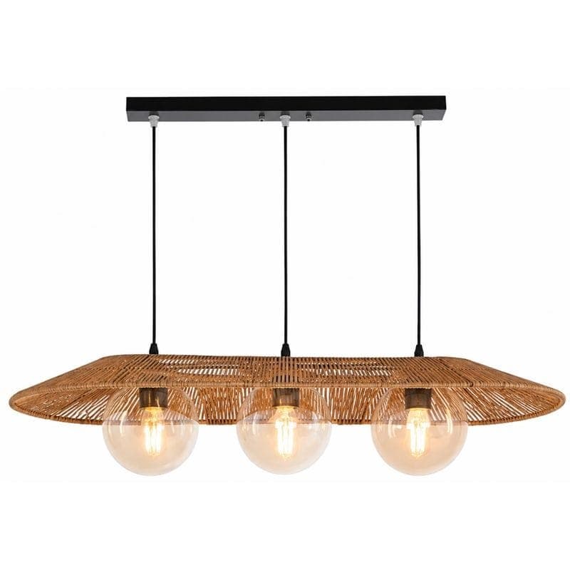 Bohemian Pendant Light, 3 Lamp - Beige