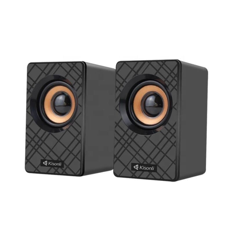 Kisonli Wired Computer Speaker, 2 Units, Black - KS-01