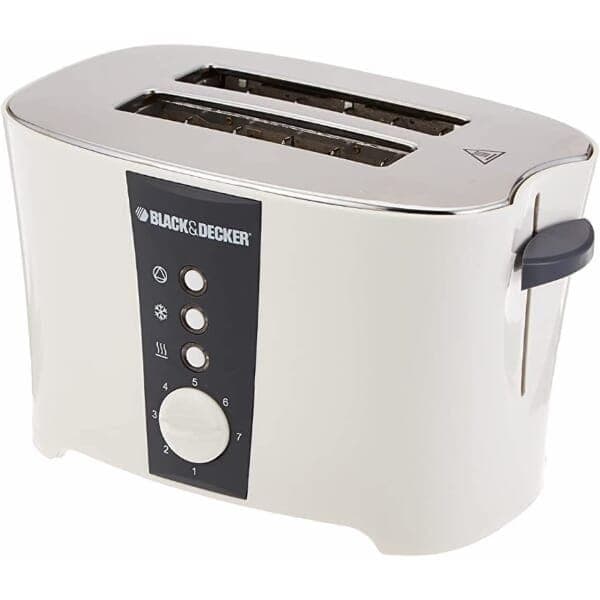 BLACK+DECKER Cool Touch Toaster, 800 Watt, White - ET122-B5 ( International Warranty )