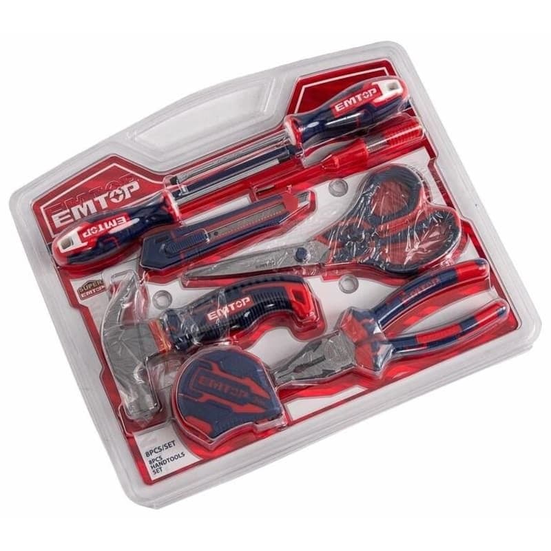 Emtop Tool Sets, 8 Pcs, Blue Red - EHTS01081