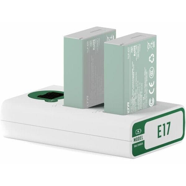 Tilta Camera Battery Charger For LP-E17 Battries, 5V, 2 Slots, Forest Green - TBC-E17-FG