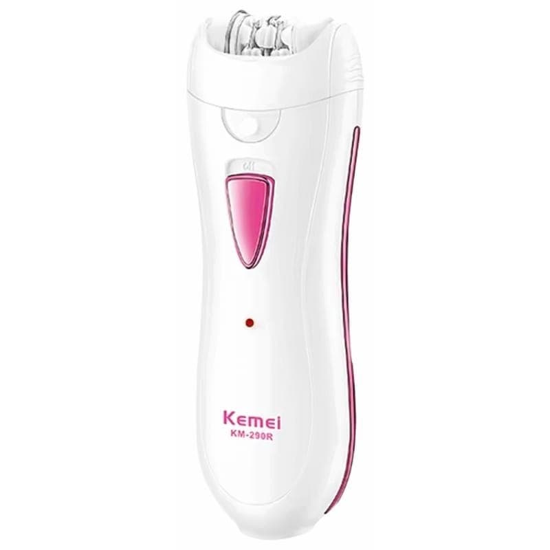 Kemei Rechargeable Epilator, White Pink - KM-290R ( International Warranty )