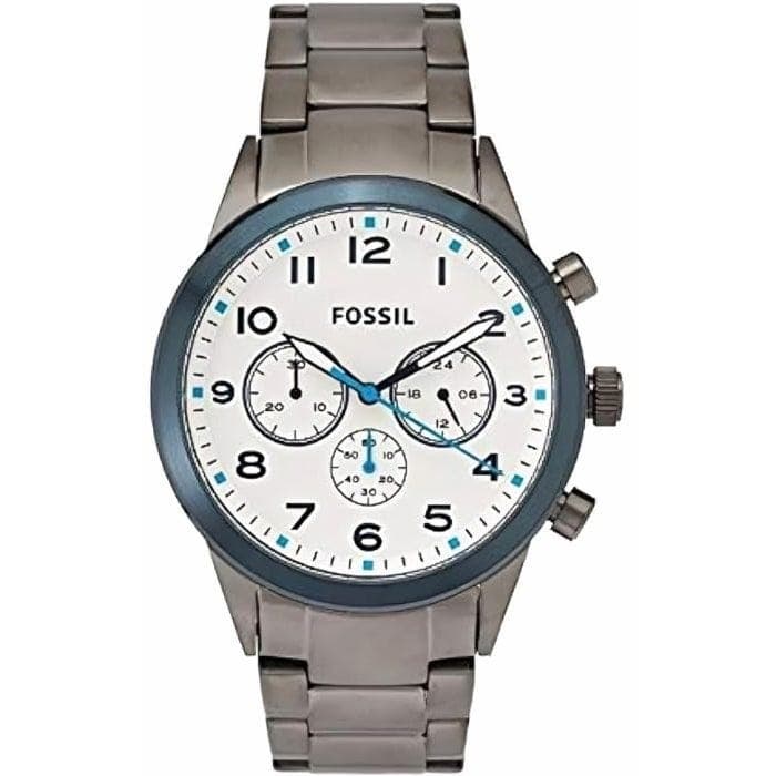 Fossil Casual Watch With Stainless Steel Band For Men, Analog, Silver - BQ2234