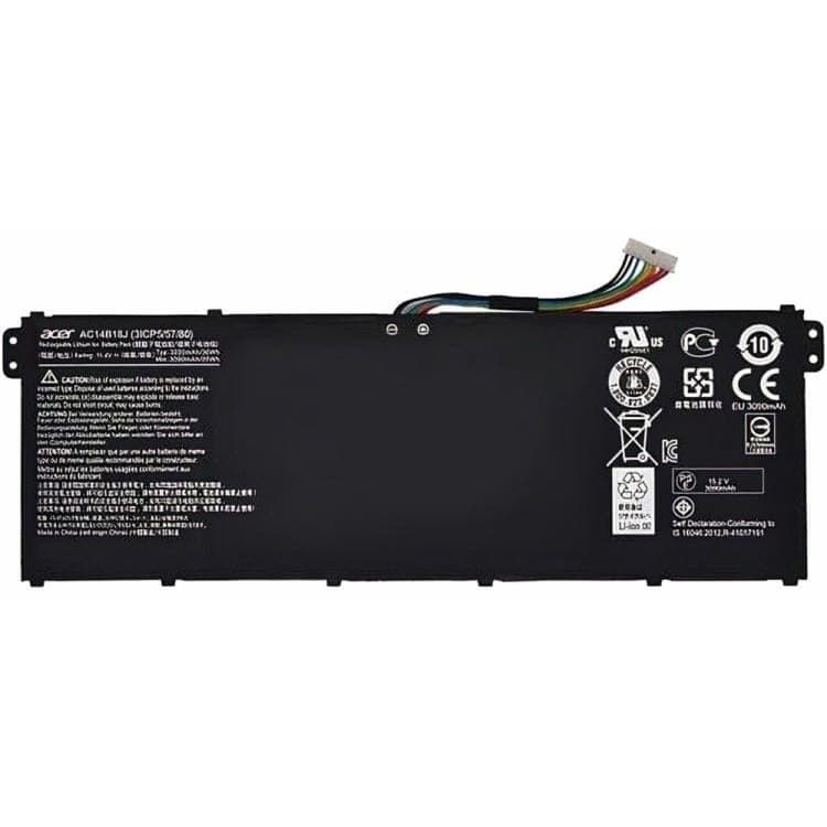 Acer Lithium-Ion Battery For Acer Laptops, 3220 mAh, 36 Wh - AC14B18J