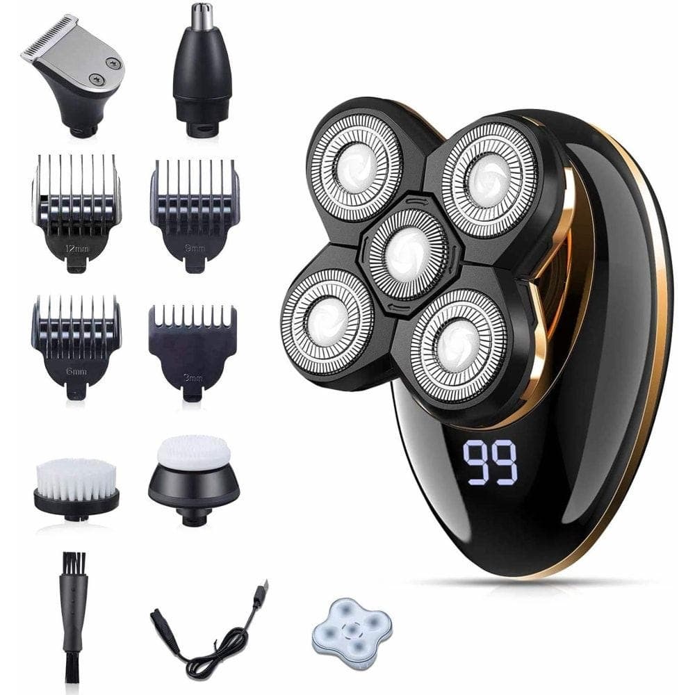 VGR Professional Digital Rechargeable Grooming Kit, Black Gold - V-316