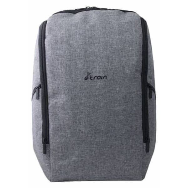 E-Train Laptop Backpack Bag for Men, 15.6 Inch, Grey - BG812