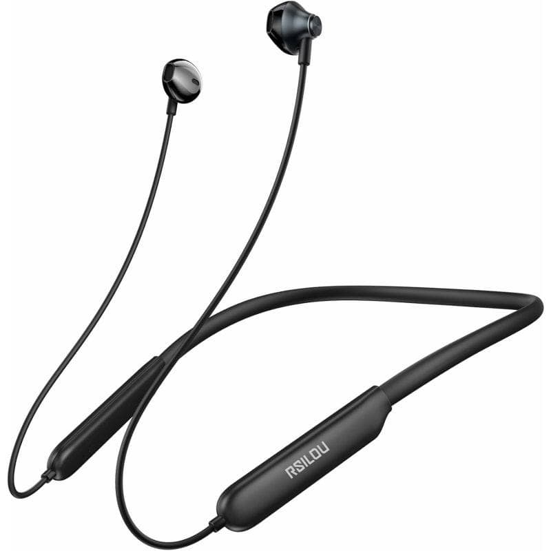 RSILOU Wireless In-Ear NeckBand Earphone with Mic, Black - R3013-001