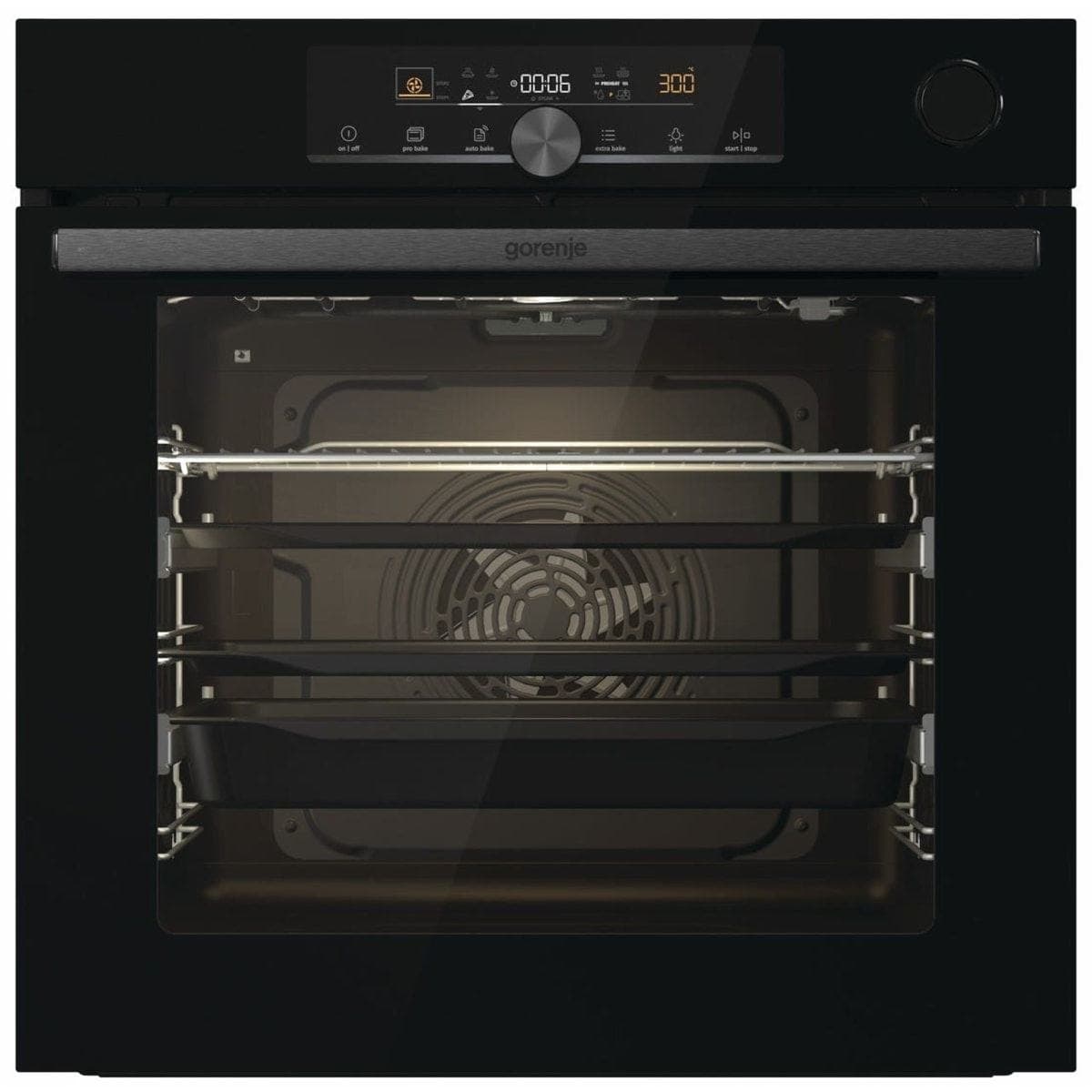 Gorenje Advanced Built-In Electric Oven With Grill, 60 cm, 77 Liter, Black - BSA6747A04BGWI