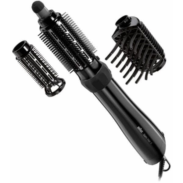 Braun Satin Hair 5 Airstyler With Style Refreshing Steam, 1000 Watt, Black - AS530